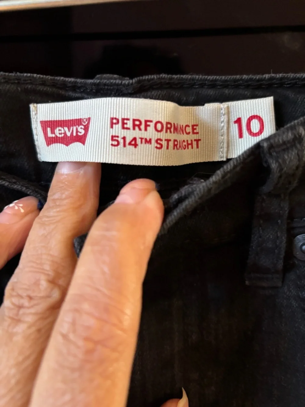 Levi's Black Slim Straight Kids Jeans